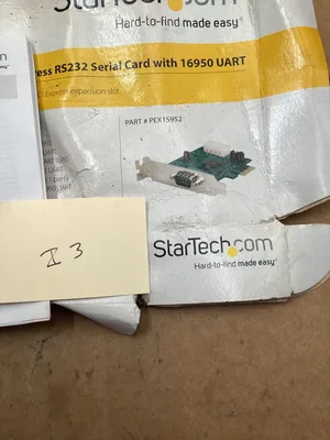 StarTech 1 Port Native PCI Express RS232; Serial Adapter Card PEX1S592 -NIB