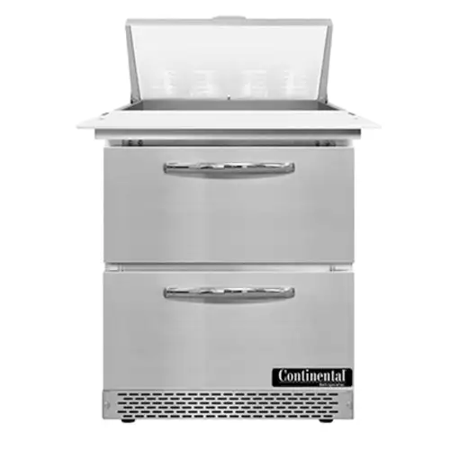 Continental SW27N8C-FB-D 27" Sandwich/salad Prep Table W/ Refrigerated Base, 115v