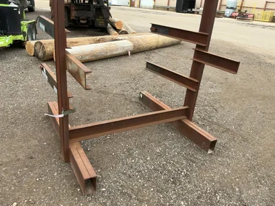 Metal 5-Tier Cantilever Rack, welded together, arms stick out 36”, arms on back side stick out appro...