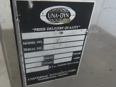 Una-Dyn UDC-150 Desiccant Automatic Mini Dryer 20.4kw 480V 3.5Hp Blower