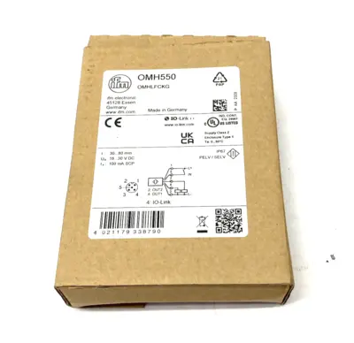 USED IFM OPTICAL LASER DISTANCE SENSOR, MICROMETER RANGE