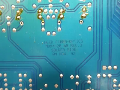 Weed Fiber-Optics MUX4-20 mA I/O Module 4-20/RX Rev. 3 Used