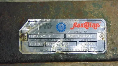 Grove Gear FHM1325-2 Flexaline Gearbox Reducer 10:1 Ratio Used