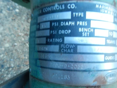 Fisher 1" 125 Class, Iron Flanged Control Valve