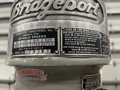 Used BRIDGEPORT _UNKNOWN_ Vertical Mills Michigan US | Vander Ziel Machinery Sales #482760