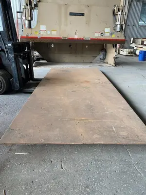 96" X 120" X 1" STEEL PLATE. STOCK # 1056920