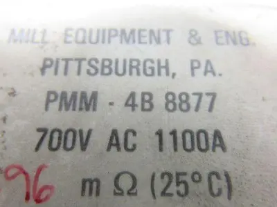 Bussmann Mill Equipment PMM-4B 8877 700V 1100A Square Body High Speed Fuse