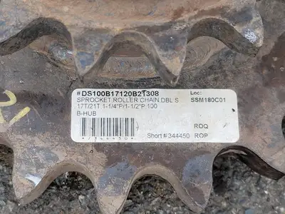Roller Chain Sprocket DS100B17120B21308, Size 100/120, 17/21T