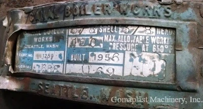 48″ Ø x 125″ L Canal Boiler Works Autoclave, Item # 1740