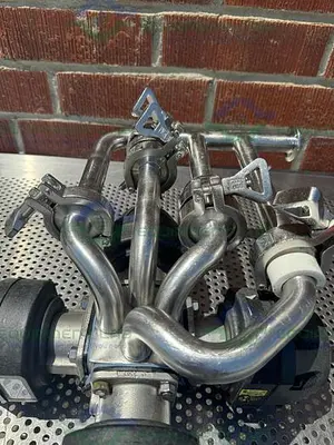 USED 4 ITT PURE FLO ADVANTAGE STAINLESS STEEL DIAPHRAGM VALVE W/ 1" SANITARY FITTING