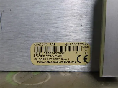 Fisher Rosemount CP6701X1-FA8 Provox Power Connection Card Rev. J Used