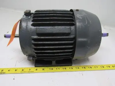 Horwath 2Hp Double Shaft Electric Motor 3Ph 230/460V 145TZ Frame 1800 RPM