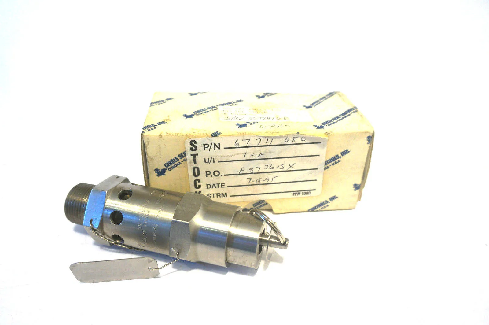 NEW CIRCLE SEALS CONTROLS M5159T-6M(L)-125 RELIEF VALVE M5159T6ML125