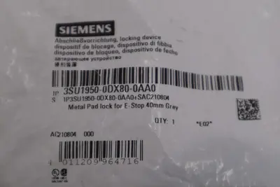 SIEMENS 3SU1950-0DX80-0AA0 / 3SU19500DX800AA0 STOCK H1325A
