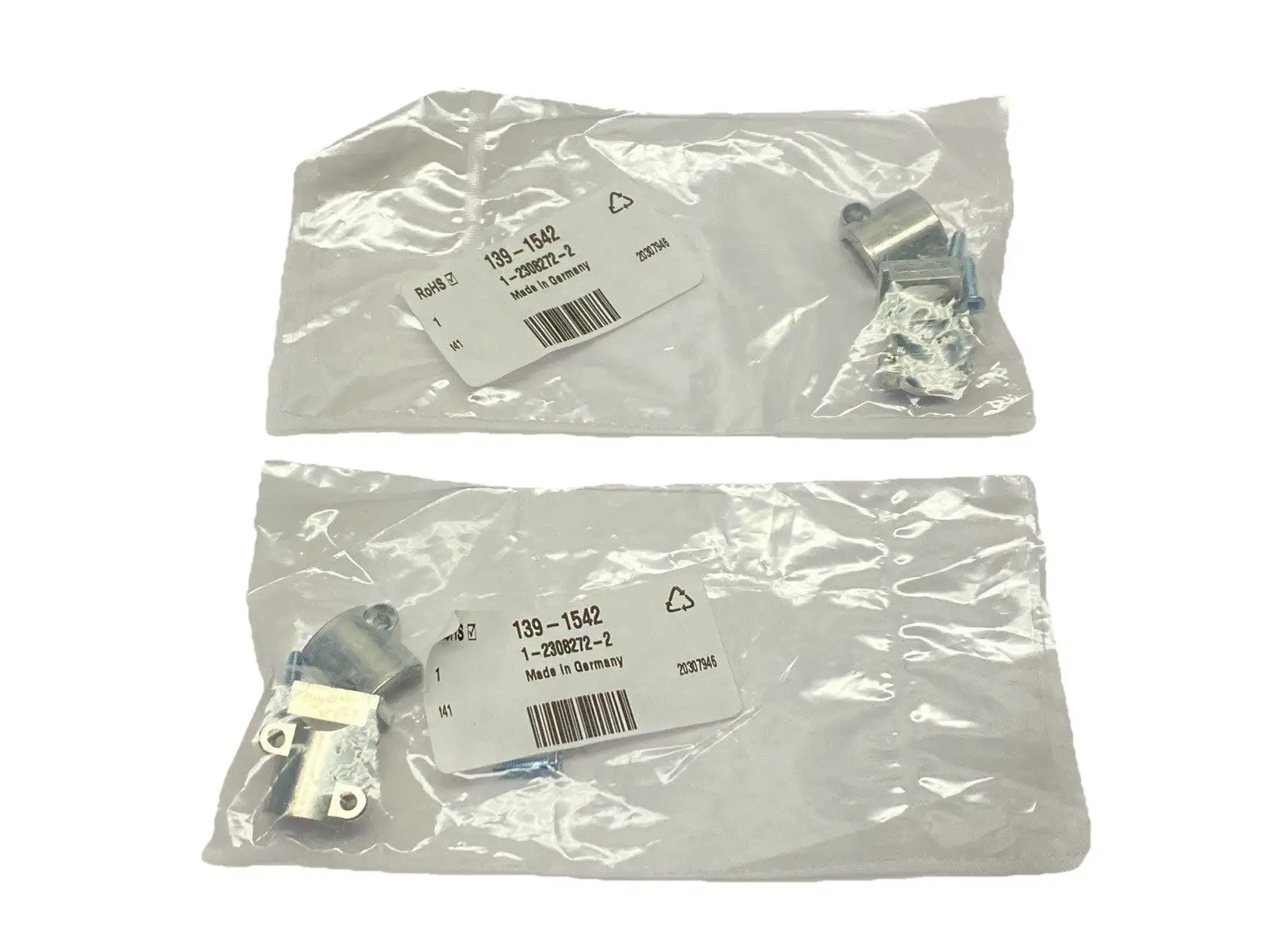 1-2308272-2 | TE-Connectivity  Cable Clamp Kit Zinc Rail D-Sub Backshells LOT OF 2 - New