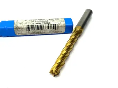 USED NIAGARA CUTTER SQUARE END MILL 4-FLUTE SE 30° 1/4 X 3/8 X 1-1/4 X 3-1/16