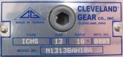NEW CLEVELAND GEAR M1313BAH10A GEAR REDUCER ICHS 13 10:1 56C
