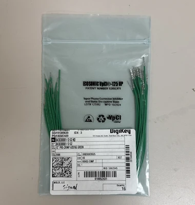 DigiKey 12 inch Pre-Crimp A2016 Lot Of 96 Pre-Crimp Leads Red White Green Black