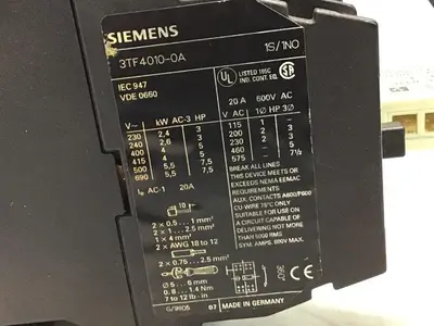 USED SIEMENS 3TF4010-0A