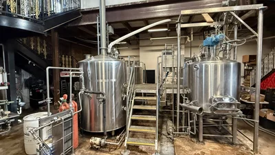 DYM 10bbl 4-vessel Electric Brewhouse w/direct fire firebox