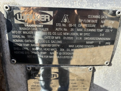 Used 2021 WALKER MILK TANKER TRAILER Liquid Supply Trailers Michigan US | Miedema Asset Management Group #1709528
