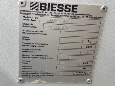 Used 2019 BIESSE JADE 240 Edge Banders Florida US | MachineryMax #1345049