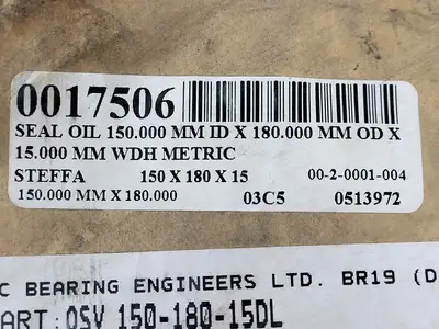 150 mm x 180 mm x 15 mm Oil Seal