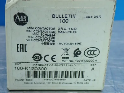 New | in-Stock ALLEN BRADLEY 100K12D300 PLC Contactors | HGR 24 #753599