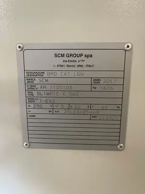 Used 2017 SCM OLIMPIC K560 T-ER2 CNC Edgebanding Machining Centers California US | iBiD Machinery #1453444