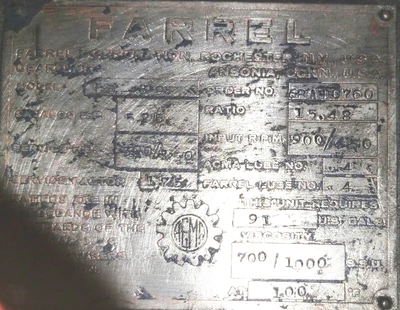 F-80 FARREL MIXING LINE, ITEM # 1919