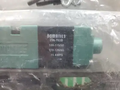 NUMATICS 228-703B SOLENOID VALVE, 110/120 VAC 0.15 AMPS 6A-10