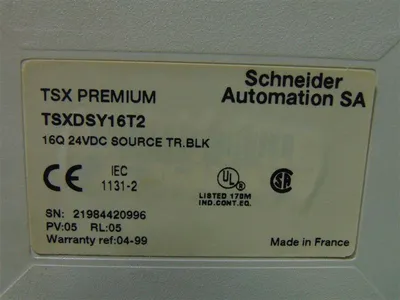 Schneider TSXDSY16T2 Premium Source Output Module PV:05 RL:05 TSXBLY01 Used