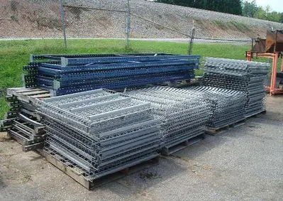 LOT OF 42 INCH DEEP PALLET RACKING