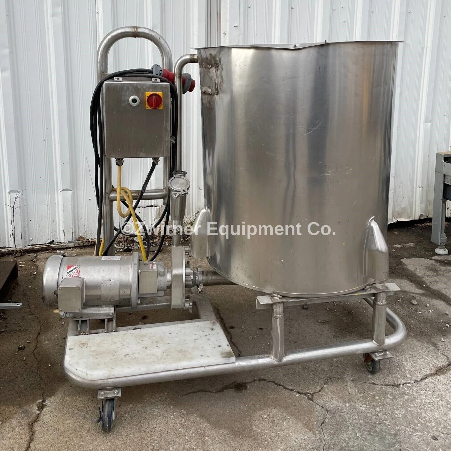 Stainless Steel Portable CIP System, Includes 75 Gallon Single Shell Tank