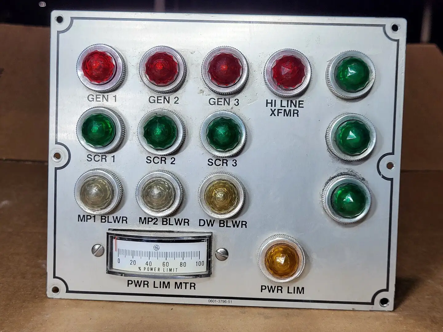 Industrial Control Indicator Light Panel with Power Meter