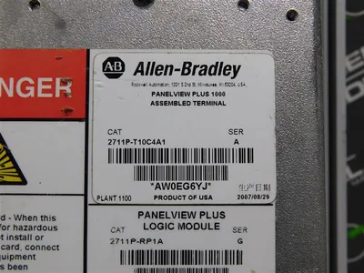 Allen Bradley 2711P-T10C4A1 PanelView Plus 1000 Assembled Terminal Ser A Used
