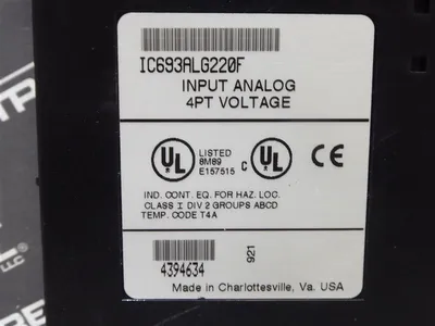 GE Fanuc IC693ALG220F Series 90-30 Analog Input Module Used