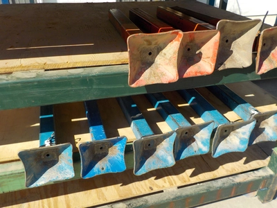 Lot of (17) Jarke Airector Heavy Duty Steel Skid, 48'' x 36'' x 9'' Tall, Wood Decks, Stacking Arm (...