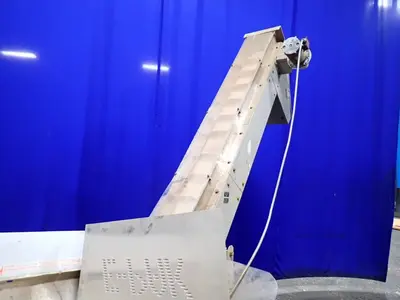 Feeding Concepts Inc.  112" X 8" Incline Conveyor Belt