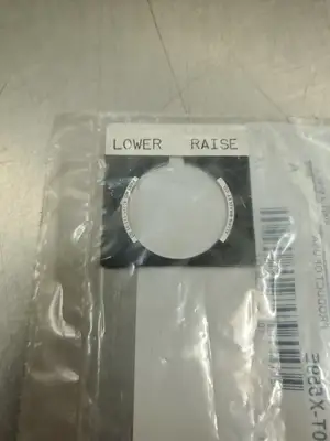 Used Allen-Bradley 800T-X559E Ser A Legend Plate Accessory (Lower/Raise) Switch Parts South Carolina US | Palmetto Automation #1539813