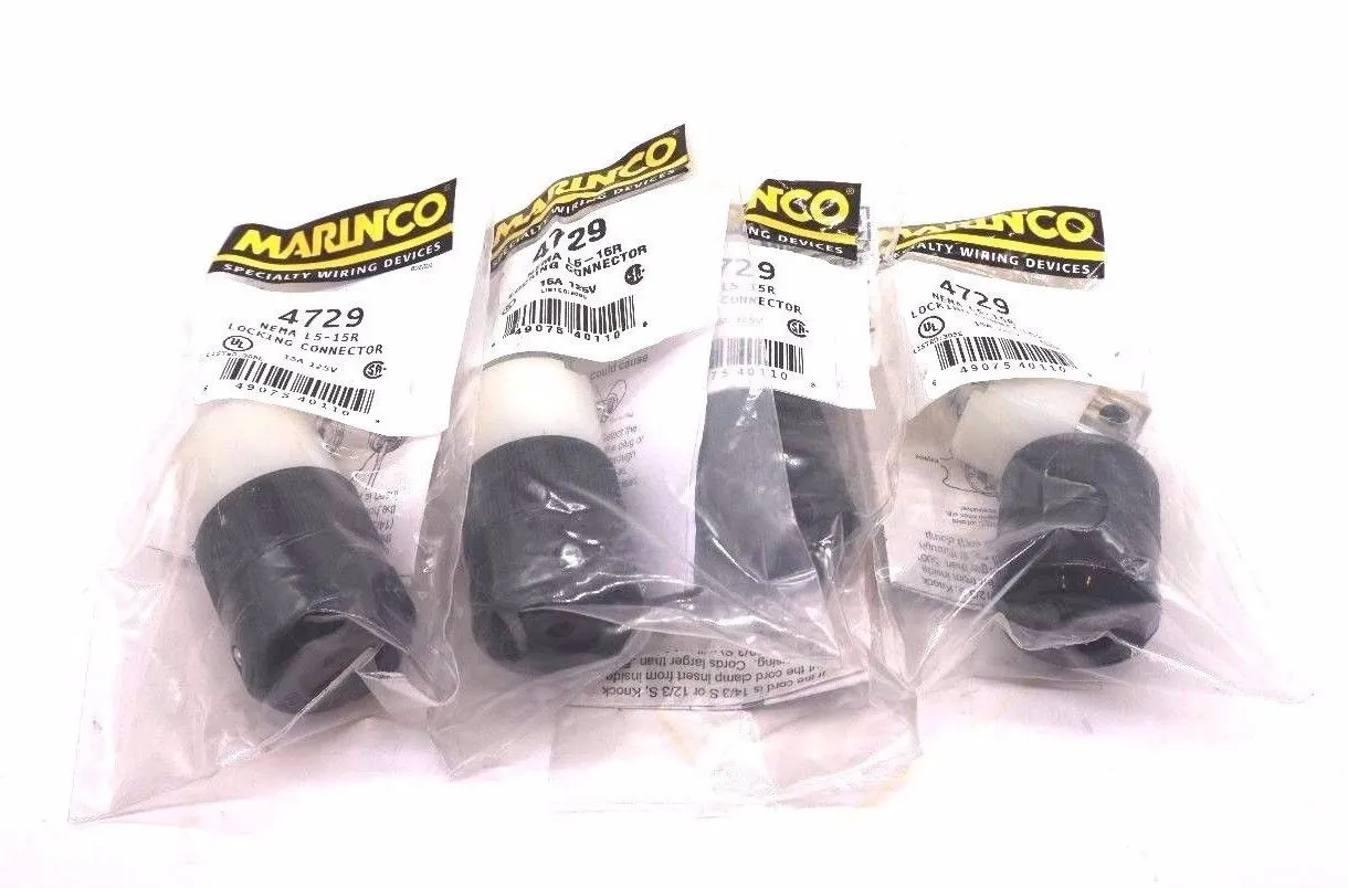 4 NEW MARINCO 4729 LOCKING CONNECTORS
