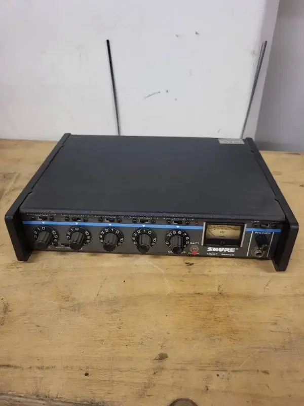 Shure M267 Series Audio Mixer with VU Meter, Damaged Power Cord