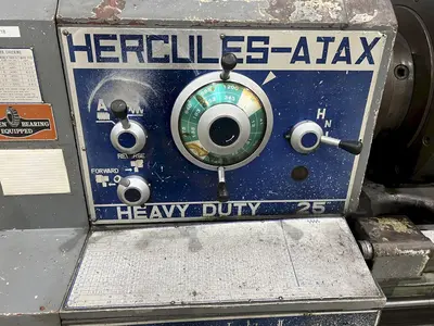 27" x 84" HERCULES AJAX MODEL #HR2000 #25 HEAVY DUTY GAP BED ENGINE LATHE, 4" HOLE: STOCK #19837