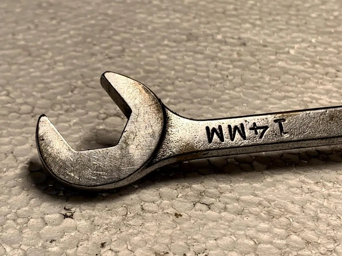 USED,   MAC  TOOLS  "14MM"  ANGLE HEAD  WRENCH,M14DA,  USA