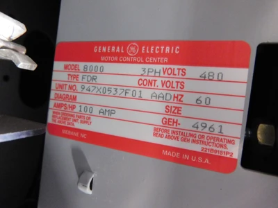 Used GE 947X0537F01 Starters Ohio US | Equipment Recovery Corp. #1330725