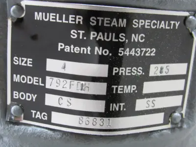 NEW MUELLER STEAM SPECIALTY 792FDH DUPLEX STRAINER 4"