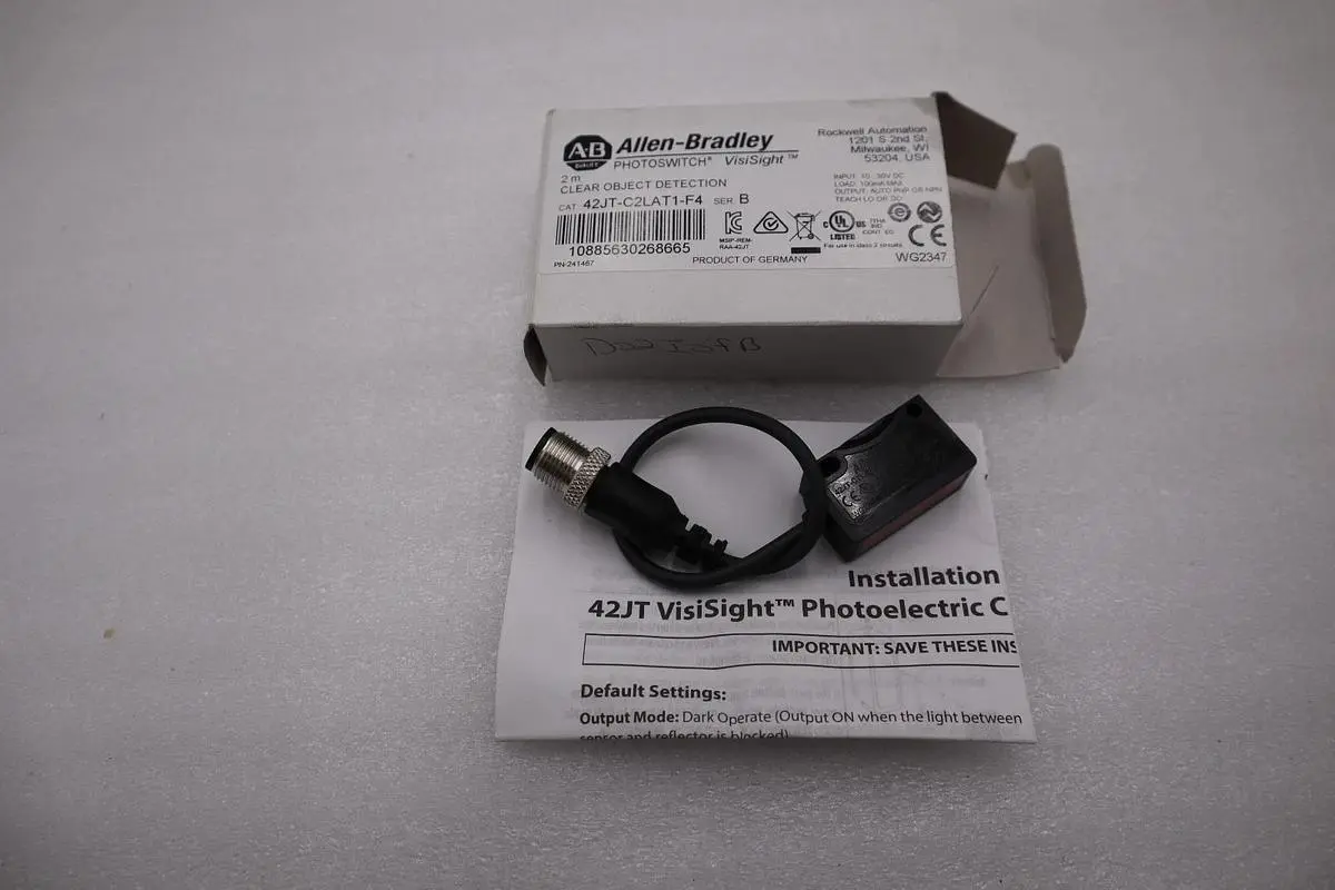 Allen Bradley 42JT-C2LAT1-F4 Photoelectric Sensor Clear Object Detect #H1230A