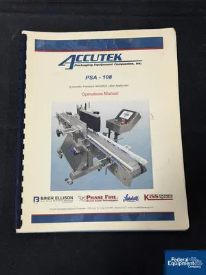 Used Accutek Accutek Labelette Wrap Around Labeler, Model PSA-108 Labelers Ohio US | Federal Equipment Company #1337956