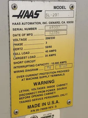USED HAAS SL-20T VOP-D