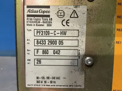 Used 2006 ATLAS COPCO PF3109CHW Industrial Controls Ohio US | HGR 24 #1515801